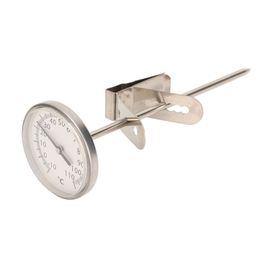 Thermometre a sonde pour four, grand cadran, en acier inoxydable, avec pince amovible