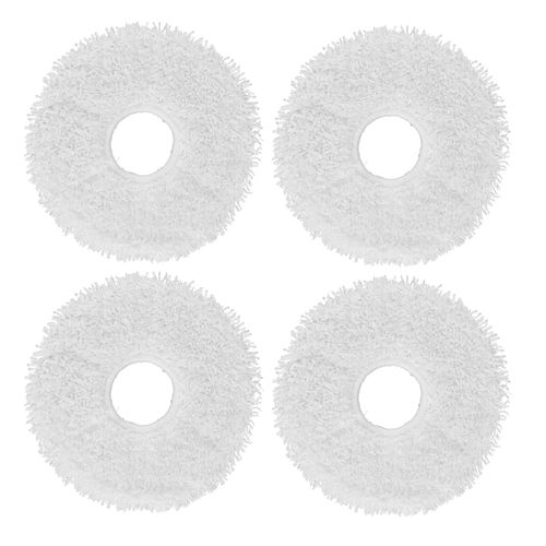 Lot de 4 chiffons de nettoyage en fibre pour balai et serpilliere de rechange pour robot balayeur DEEBOT X1