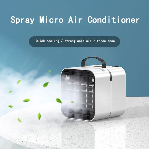 Climatiseur portable, mini refroidisseur d'air, mini climatiseur personnel avec lumiere brumisateur pour chambre, bureau, camping