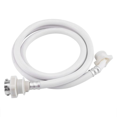Tuyau d'arrivee d'eau pour machine a laver, connecteur de tube de lave-linge, couleur blanche, longueur longue 2 m