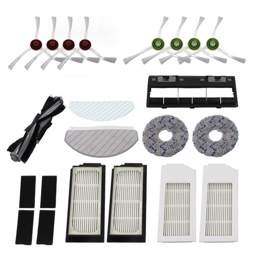 Kit d'accessoires pour robot aspirateur, brosse principale, brosse laterale, balai ondule, chiffon lavable, filtre pour T10