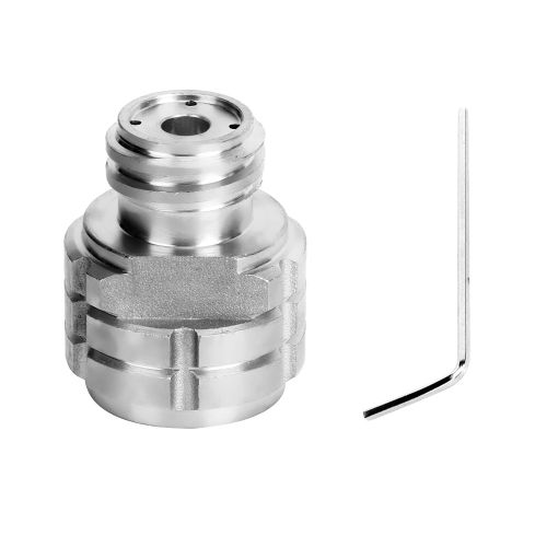 Adaptateur de recharge de bouteille de CO2, filetage femelle G1/2 vers filetage male TR21-4 pour SodaStream Soda Club (argent)