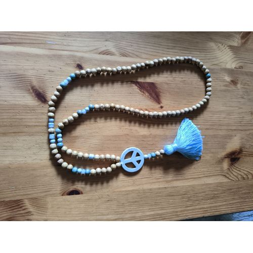 Collier Bois Et Perles