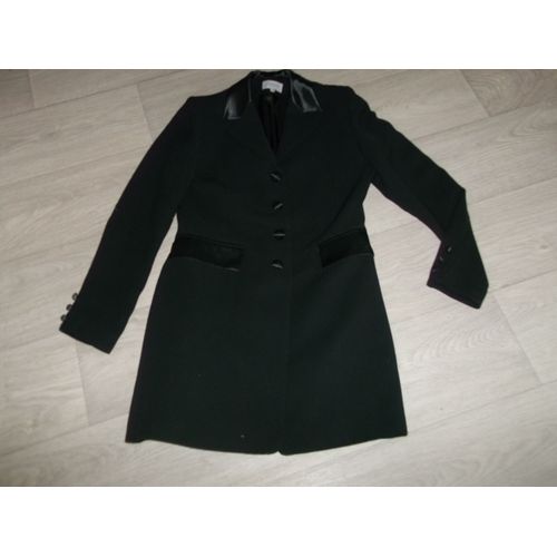 Veste Cinoche Soirée Très Habillée Noire Et Satin Taille 40 Tbe