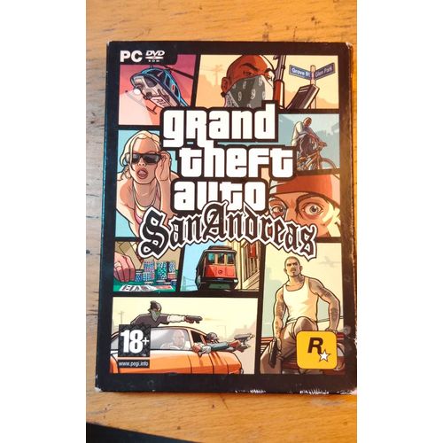 Jeu Grand Theft Auto San Andreas Sur Pc Édition 2005 En Bon État.