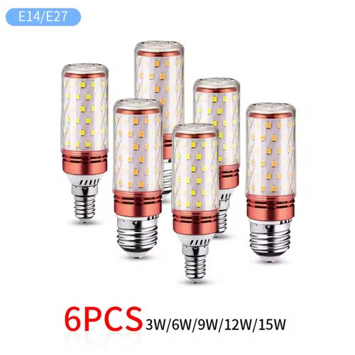 Pack 6 Lampes Led Maïs 12w - E27 - Warm White