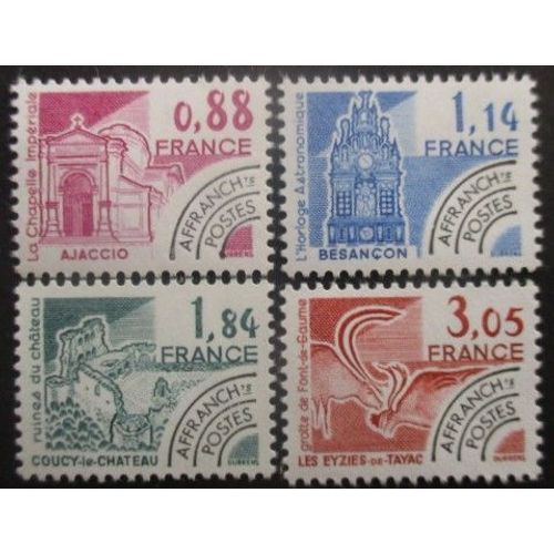 France Préoblitéré Série N°170 Au 173 Monuments Historiques Neuf **