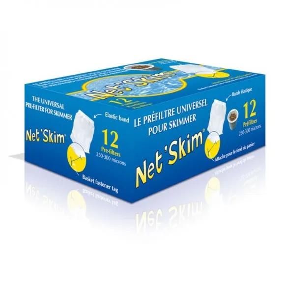 Chaussettes pr&eacute;-filtre Net'Skim jetables - Bo&icirc;te de 12 pi&egrave;ces -