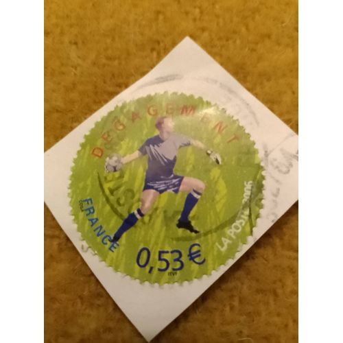 Timbre Oblitéré France 0,53 Dégagement Coloré.