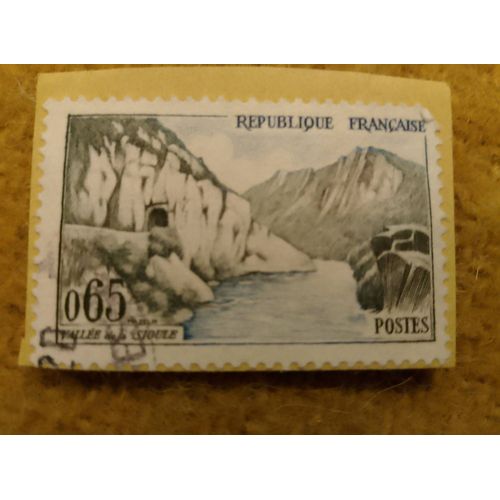 Timbre Oblitéré République Française 0,65 Vallée De La Sioule.