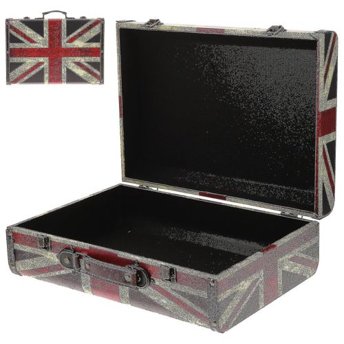 Valise de rangement en cuir de style vintage - Grand coffre décoratif pour ranger le désordre de la maison