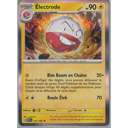 Carte Pokémon - Electrode - 101/165 - Holo-Rare - Ev3,5 - 151