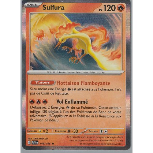 Carte Pokémon - Sulfura - 146/165 - Holo-Rare - Ev3,5 - 151