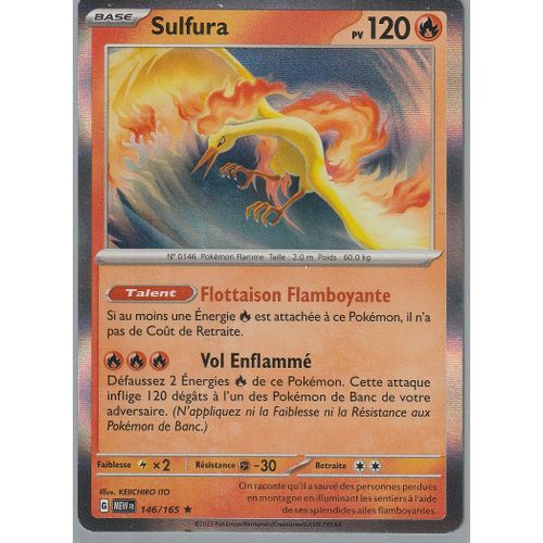 Carte Pokémon - Sulfura - 146/165 - Holo-Rare - Ev3,5 - 151