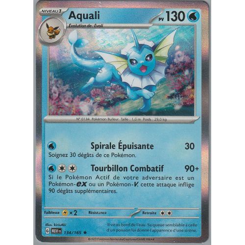 Carte Pokémon - Aquali - 134/165 - Holo-Rare - Ev3,5 - 151