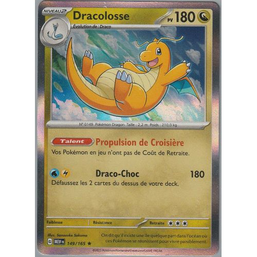 Carte Pokémon - Dracolosse - 149/165 - Holo-Rare - Ev3,5 - 151 -