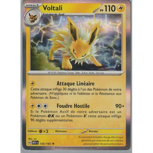 Carte Pokémon - Voltali - 135/165 - Holo-Rare - Ev3,5 - 151