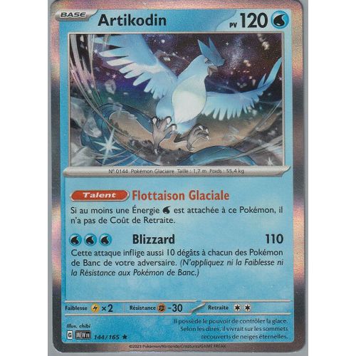 Carte Pokémon - Artikodin - 144/165 - Holo-Rare - Ev3,5 - 151