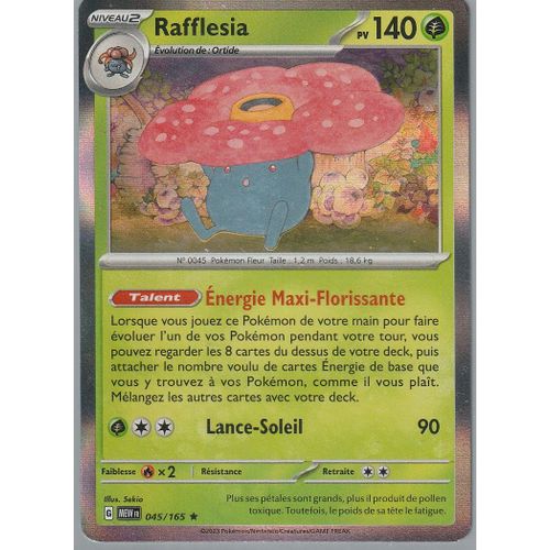 Carte Pokémon - Rafflesia - 045/165 - Holo-Rare - Ev3,5 - 151