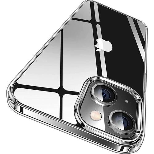 Coque Pour Iphone 15 - Silicone Transparent Clair Résistant Antichoc Anti-Rayures