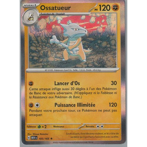 Carte Pokémon - Ossatueur - 105/165 - Holo-Rare - Ev3,5 - 151
