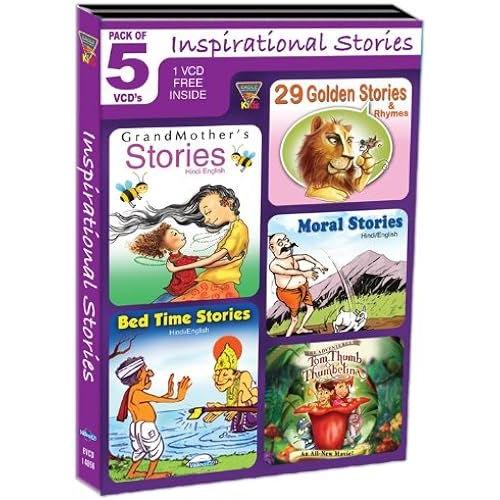 Inspirational Stories (Set Of 5 Vcds- Grand Mother's Stories/Bed Time Stories/29 Golden Stories/Moral Stories/Tom Thumb & Thumbelina)