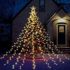 Guirlande lumineuse LED étoile de Noël blanc chaud à piles ventouse fenêtre  guirlande lumineuse pour intérieur décoration de Noël balcon fête mariage  (2 pièces) décoration de fenêtre