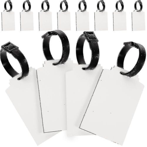 Lot de 30 étiquettes de bagages vierges personnalisables ¿ Cartes d'identité en carton durable pour voyage, motifs de transfert thermique DIY