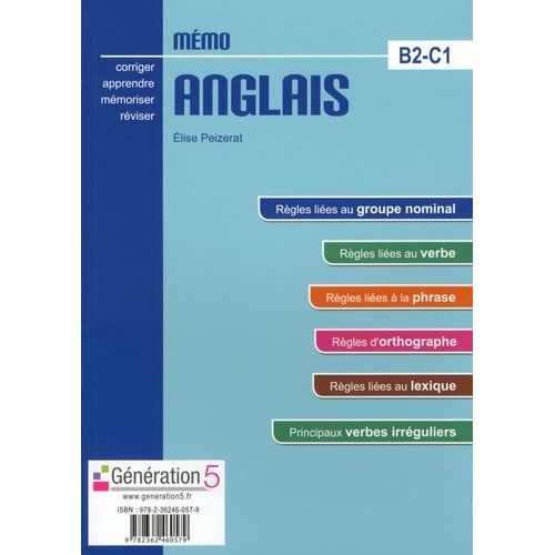 Mémo Anglais B2-C1