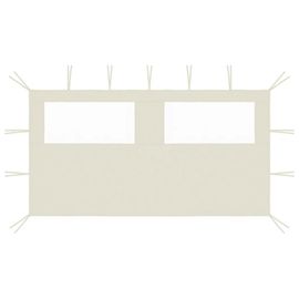 Prolenta Premium - Paroi Latérale De Belvédère Avec Fenêtres 4x2 M Crème