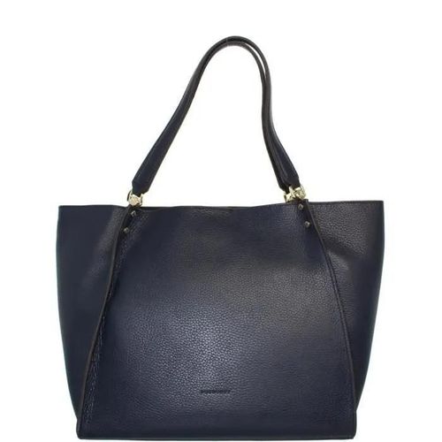Sac porté épaule Pourchet en cuir ref_pou41947-marine-45*29*14 Bleu
