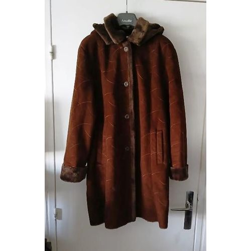 Manteau Façon Mouton Retourné Taille L