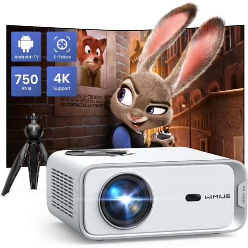 ChenQuanSarl-Netflix/Android Tv & Auto Keystone Vidéoprojecteur 4K 28000 Lumens Focus Électrique Projecteur Vidéo Wifi6 Bluetooth 1080P Full Hd, Rétroprojecteur Portable Zoom 50% Home Cinéma 300""[Ave