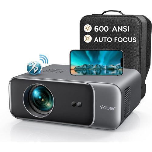 ChenQuanSarl-Beamer Autofokus/Trapezkorrektur 1080P Full Hd Heimkino Beamer 4K Video Unterstützt, 600 Ansi Wifi6 Bluetooth Beamer Led Projektor 4P/4D Trapezkorrektur Kompatibel Mit Smartphone/Tv Stic