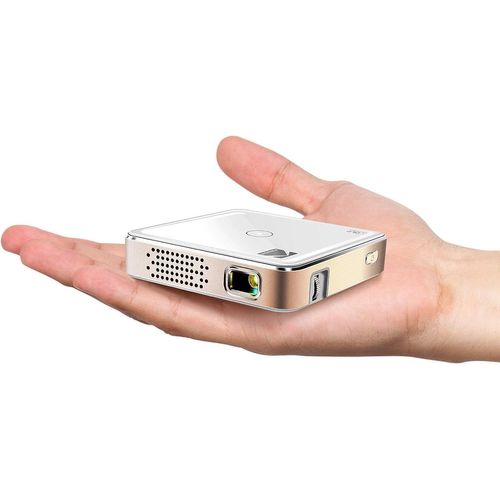 ChenQuanSarl-Projecteur Portable Ultra Mini 75 - Projecteur Dlp Led Hd Rechargeable Écran 100, Haut-Parleur Intégré - Hdmi, Usb Et Micro Sd