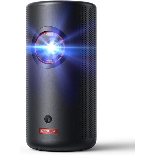 ChenQuanSarl-Anker Mini Videoprojecteur Portable Capsule 3 Laser 1080P Smart, Wi-Fi, Mini Projecteur Portable Laser, Dolby Digital, Autofocus, Image 120 Pouces, Batterie Intégrée, 2,5 Heures De Lectu