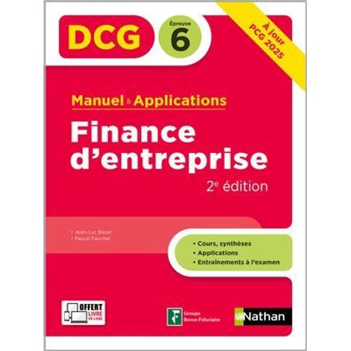 Finance D'entreprise - Dcg - Epreuve 6 - Manuel Et Applications 2024 - Epub