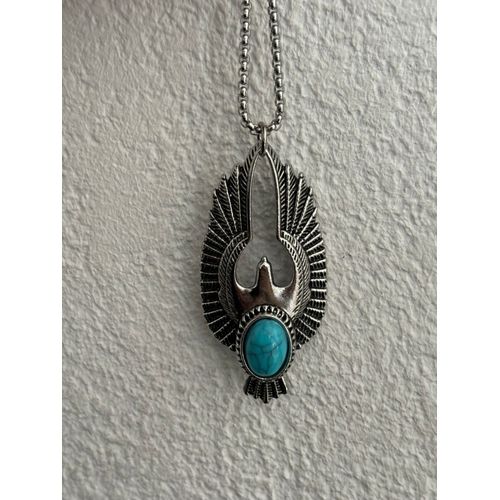Collier Aigle Amérindien Et Turquoise