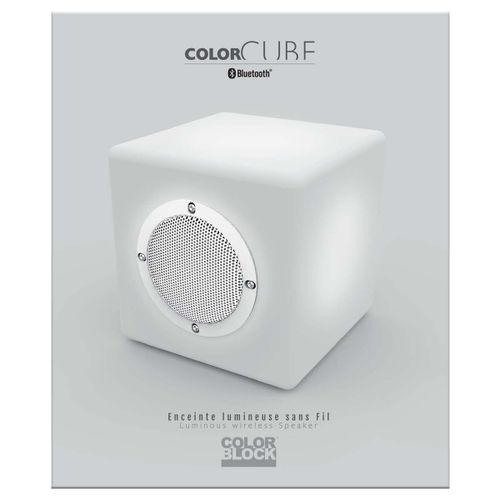 Enceinte extérieure Lumineuse sans fil 15x15x15 cm