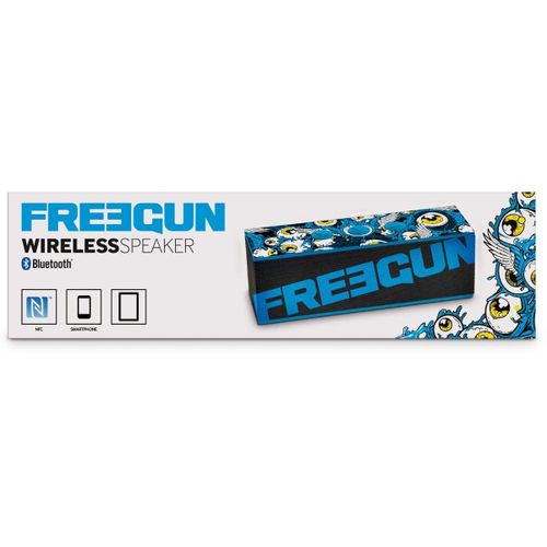 Enceinte haut parleur bluetooth décor Freegun bleu