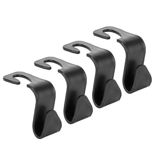 Multi Usage Voiture Intérieur Siège Arrière Crochet Cintre Véhicule Appui-Tête Arrière Porte-Bagages Porte-Bagages (Noir 4pcs)