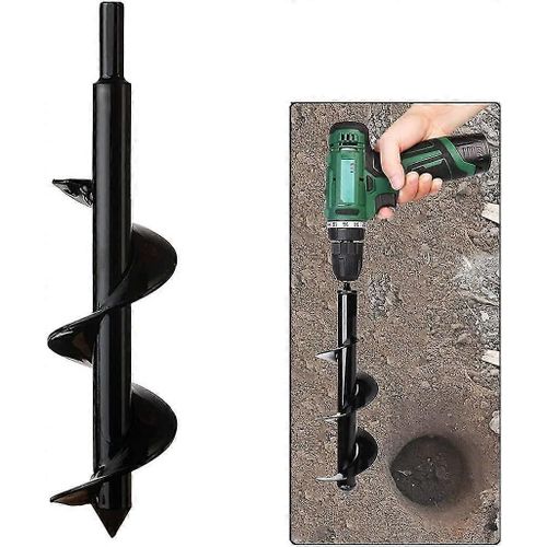 Tarière de jardin, hex tige en acier inoxydable, vis sans fin thermique, trous de creusement cultiver profondément, plante pratique