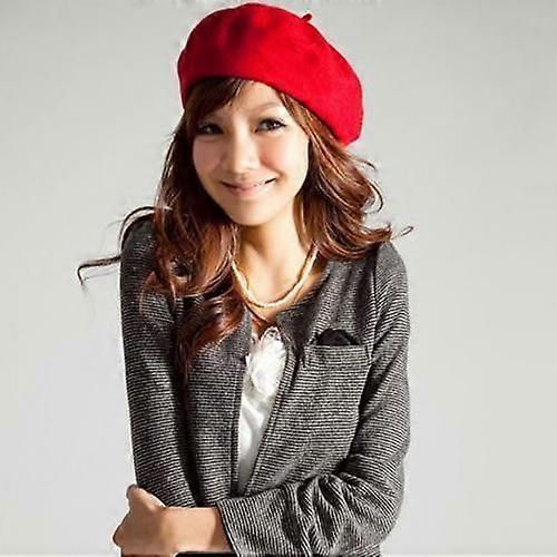 Mode Classique Couleur Solide Hiver Français Style Béret Artiste Chapeau Laine Feutre Décontracté Femmes Cap Confortable Cadeau De Noël Printemps Automne