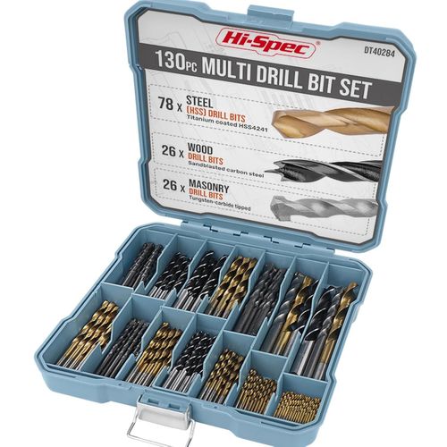 ChenQuanSarl-Coffret De 130 Forets Hélicoïdaux Hss Revêtus De Titane (1-10Mm) - Kit De Perçage Polyvalent Forets Metaux, Bois Et Plastique - Metal Avec Boîte De Rangement Robuste