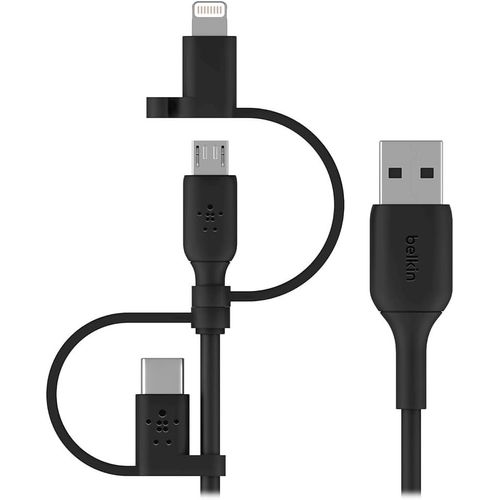 CLICKSELL-Câble Universel (Câble De Recharge 3-En-1 Usb-C, Lightning, Micro-Usb, Pour Smartphones, Tablettes, Batteries Externes, Etc., 1 M)