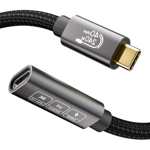 CLICKSELL-Rallonge Usb 4 1M, 40Gbps Rallonge Thunderbolt 4,Câble Extension Type C Vidéo 8K@60Hz Charge Rapide 240W Compatible Avec Thunderbolt 3¿Macbook Pro,Galaxy S24 Plus,Ultra S23/S22,Switch