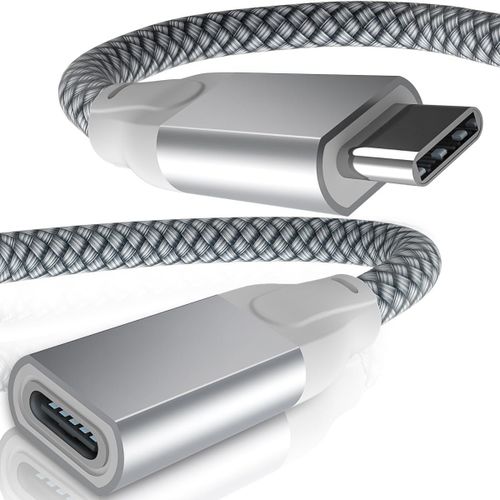 CLICKSELL-Câble Extension Usb C 0.2M,Usb C 3.1 Gen2 10Gbps Cordon Femelle À Mâle Type C,Rallonge Adaptateur Thunderbolt 3 Pour Macbook Mac,Iphone 13 14 15 16 Pro Max Mini,Quest Link,Nintendo Switch