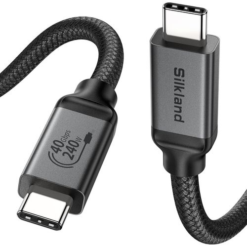 CLICKSELL-Usb4 Pour Câble Thunderbolt 4 3M, 40Gbps Données, 8K@60Hz, 240W48V/5A Pd3.1 Usb-C Vers Usb-C Pour Iphone 16/15 Pro Max, Macbook, Ipad Pro, Imac, Dock, Ssd, Display, Egpu