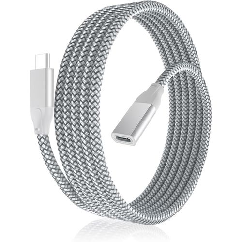 CLICKSELL-Câble Extension Usb C 2M,Usb C 3.1 Gen2 10Gbps Cordon Femelle À Mâle Type C,Rallonge Adaptateur Thunderbolt 3 Pour Macbook Pro,Ipad Air 4 5 Mini 6,Iphone 12 13 14 15 16,Microsoft Surface Go