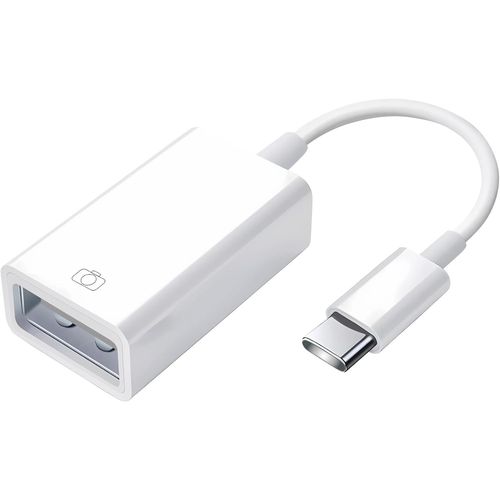 CLICKSELL-Câble De Données Usb-C Vers Usb-A Otg-Usb-C Mâle Vers Usb-A Femelle, Prend En Charge Le Transfert De Données Rapide, Compatible Avec Pc, Ordinateurs Portables, Tablettes, Smartphones Blanc